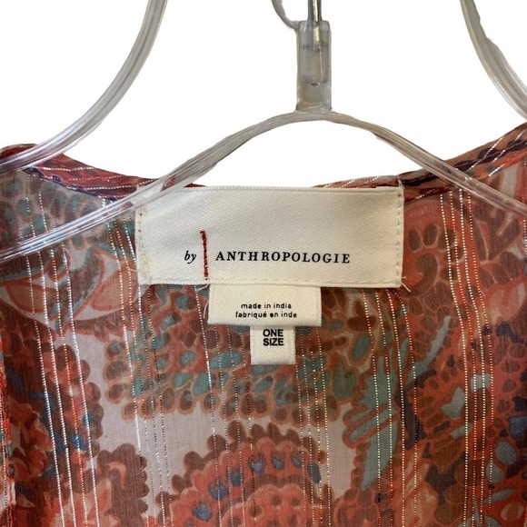 ANTHROPOLOGIE‎ Paisley Tiered Kimono SZ O/S - Picture 5 of 8
